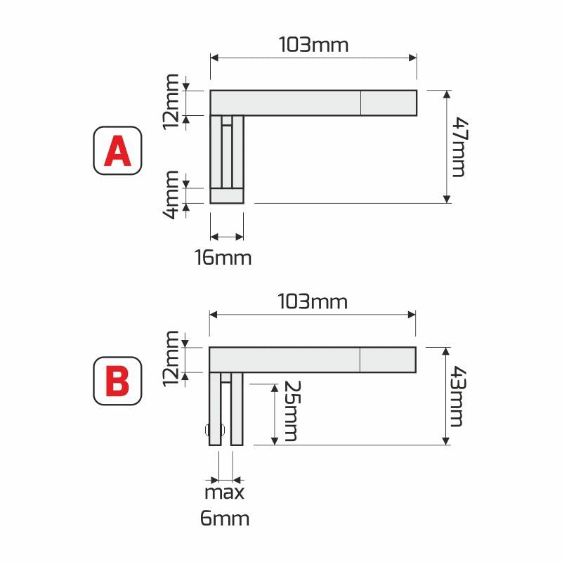 AMBER LED Badleuchte-Spiegelleuchte 4,5W