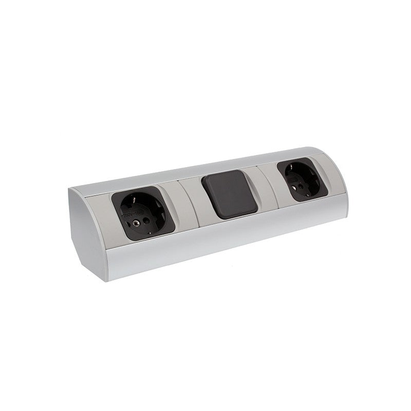 CORNER BOX 3 Eck-Steckdose + Schalter