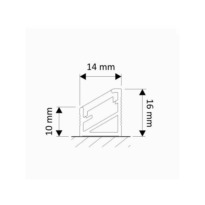 ECKPROFIL aluminium TRI-LINE MINI 2 m