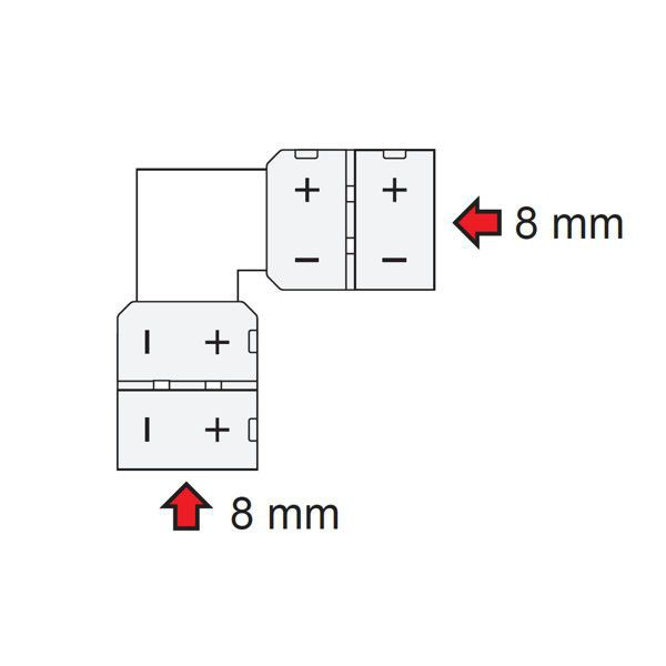 Eckverbinder für LED-Strips 8mm