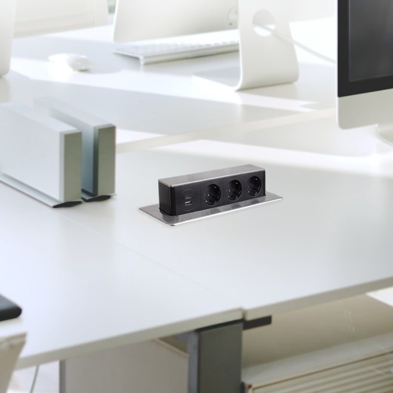 HOP BOX Möbeleinbausteckdose mit USB Typ A + C