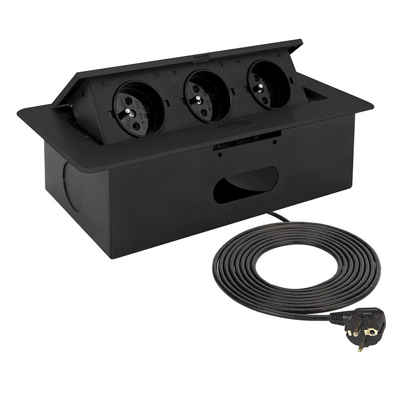 KOMBI BOX Einbau-Möbelsteckdose - Kabel 3m