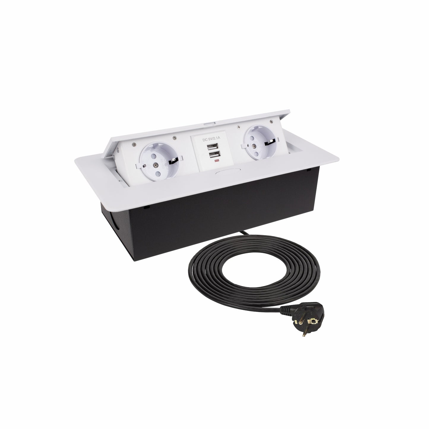 KOMBI BOX Einbau-Möbelsteckdose mit USB