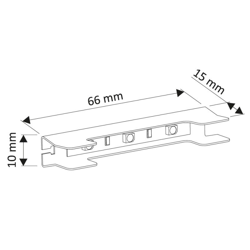 LED-Glasbodenbeleuchtung Metall-Clip 0,25W