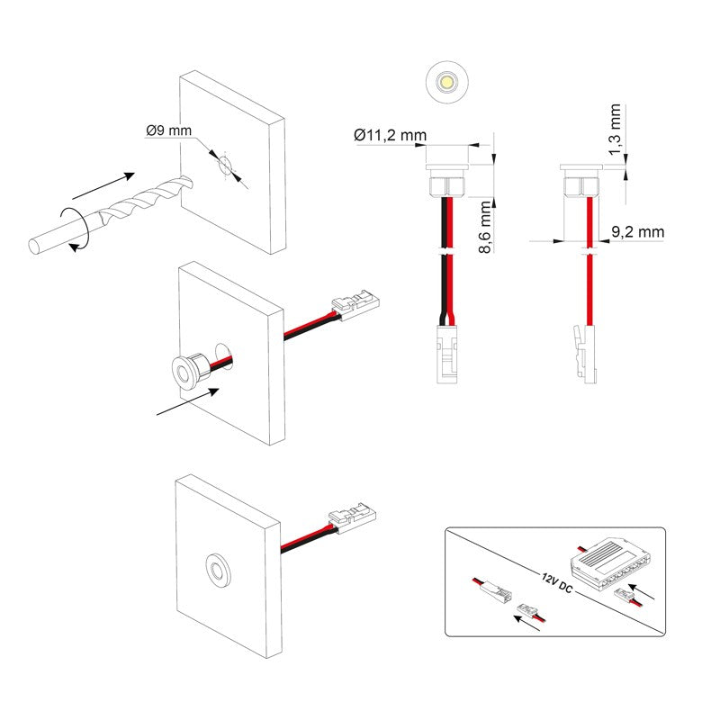 LED-Punktleuchte STAR 0,6W