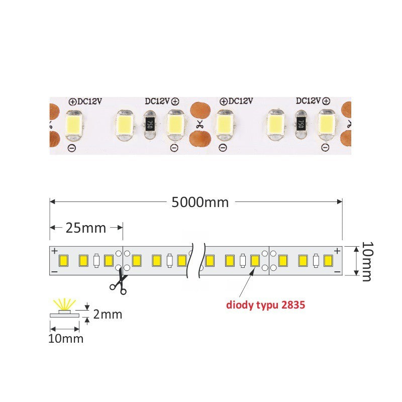 LED-Strip PREMIUM 120 LED/m Typ 2835 IP20 18W/m
