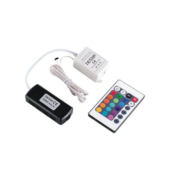 RGB LED-Controller mit IR-Fernbedienung und RGB-MINI-Verteiler