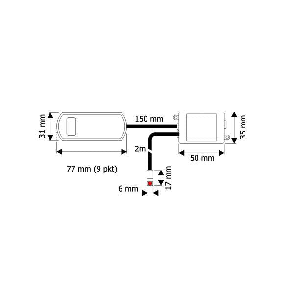 RGB LED-Controller mit IR-Fernbedienung und RGB-MINI-Verteiler