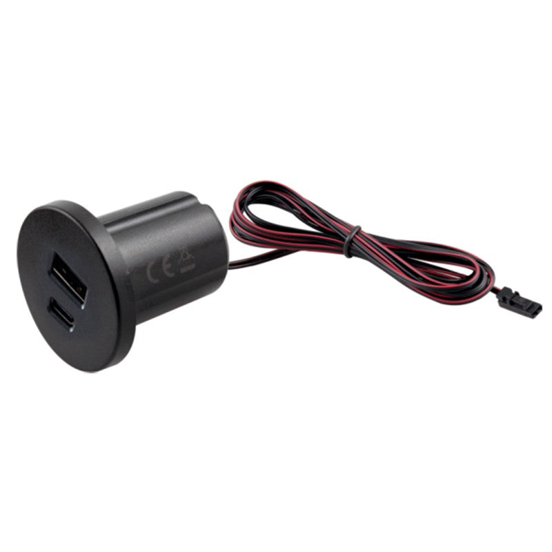 USB Ladegerät 12V DC zum Einbau in Möbelplatten