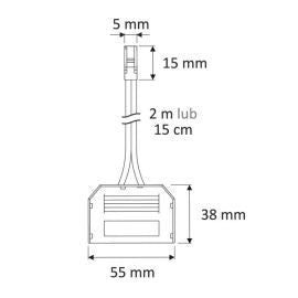 6-Fach Verteiler mit MINI-Stecker schwarz