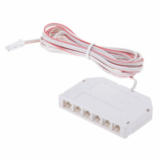 6-Fach Verteiler mit MINI-Stecker weiß