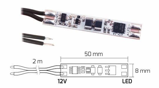 Berührungsschalter XC60 mit 2m Kabel für LED-Profile
