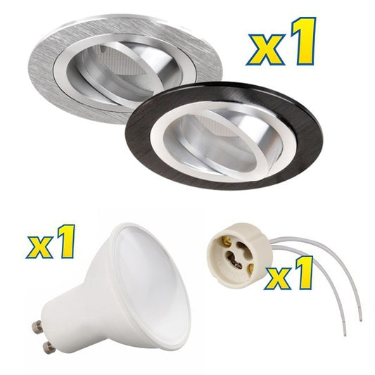 BRAVA SET Leuchte + LED Leuchtmittel GU10