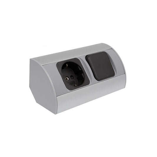 CORNER BOX 1 Eck-Steckdose + Schalter