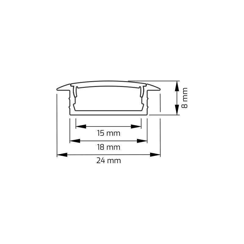 EINBAUPROFIL aluminium INLINE Z 2m