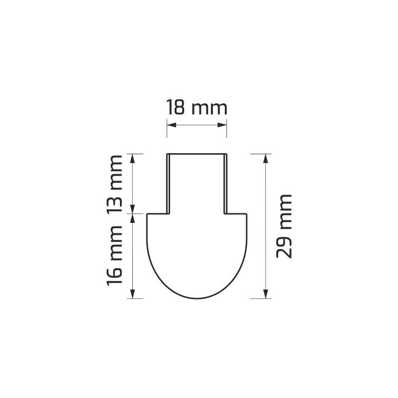 Endkappe für das Profil INLINE MINI