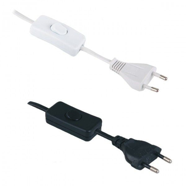 Kabel 2m 2x0,75 mm2 mit Schiebeschalter PC1 und EURO-Stecker