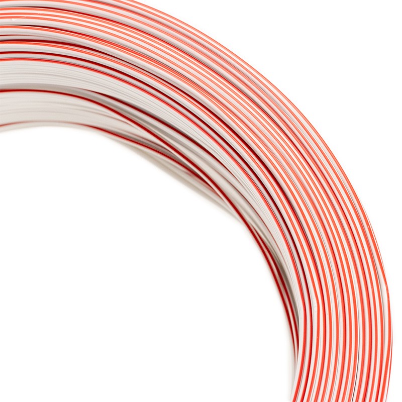 Kabel 2x0,35 mm2 weiß-rot 100m Rolle