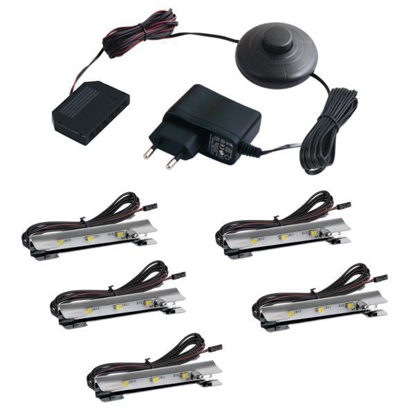 LED-Glasbodenbeleuchtung Metall-Clip 5er SET