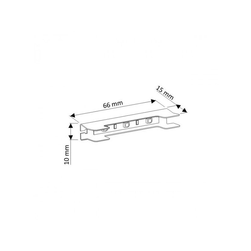 LED-Glasbodenbeleuchtung Metall-Clip 5er SET