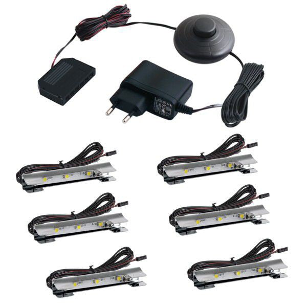 LED-Glasbodenbeleuchtung Metall-Clip 6er SET