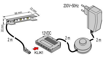 LED-Glasbodenbeleuchtung PVC-Clip 2er SET