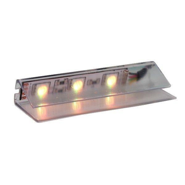 LED-Glasbodenbeleuchtung RGB PVC-Clip 4er SET