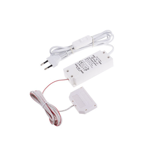 LED Netzteil mit Verkabelung 12V DC 12W mit 6-Fach Verteiler, Netzkabel und PC1 Schalter