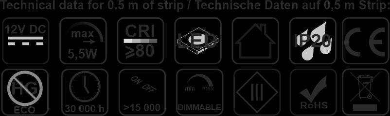 LED-Strip PREMIUM 60 LED/m Typ 2835 IP20 11W/m