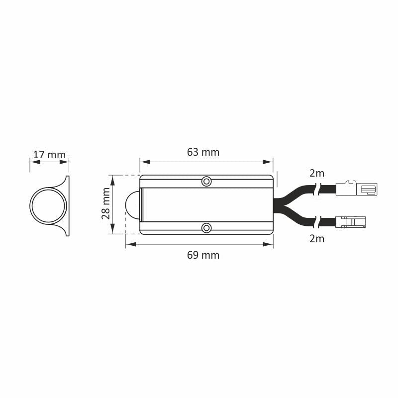 PIR-Schalter für Schränke 12V DC/24V DC