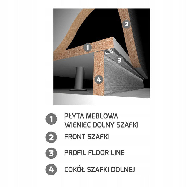 copy of Profil aluminiowy  FLOOR LINE 2 m