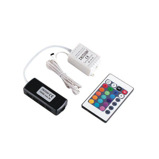 RGB LED-Controller mit IR-Fernbedienung und RGB-MINI-Verteiler