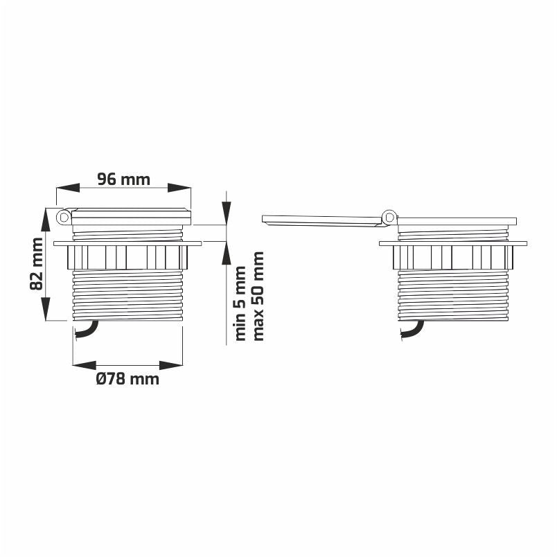 SAMBO BOX - Möbeleinbausteckdose mit USB