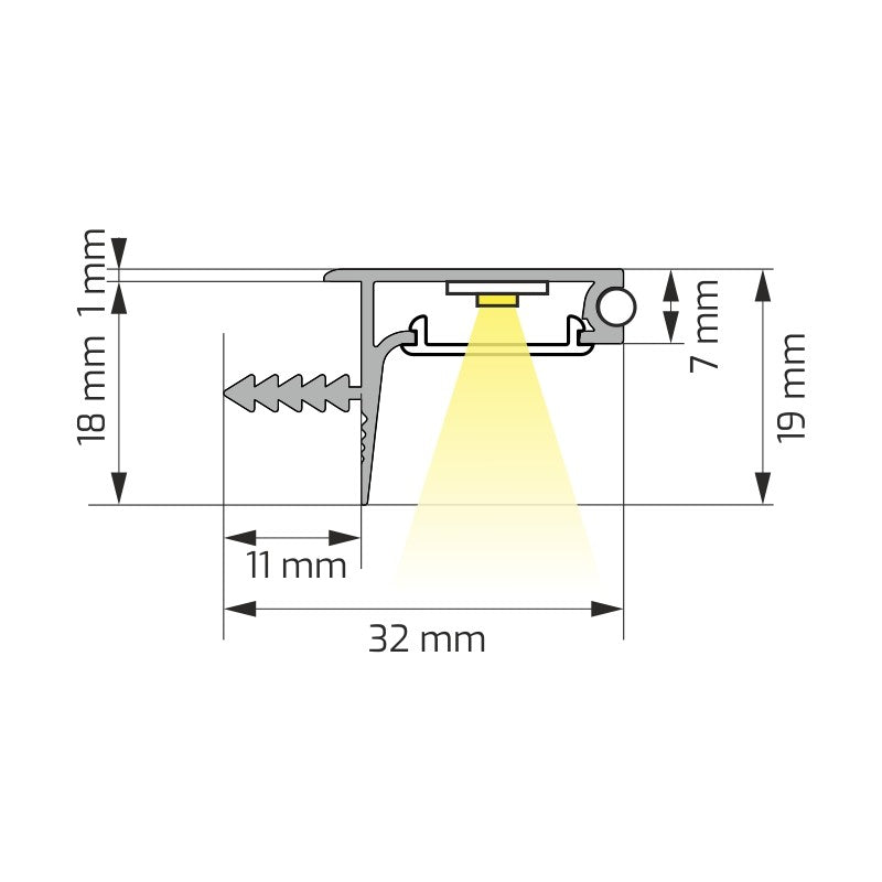 SKYLINE LED Aluminium GRIFF-Profil 2m