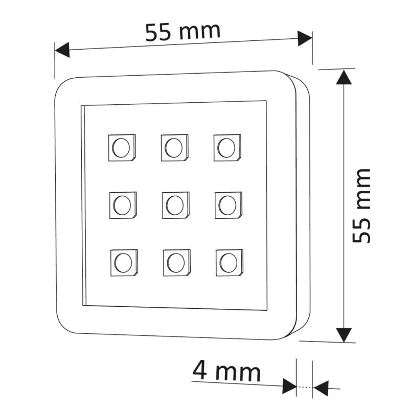 SQUARE RGB LED-Aufbauleuchte 2W